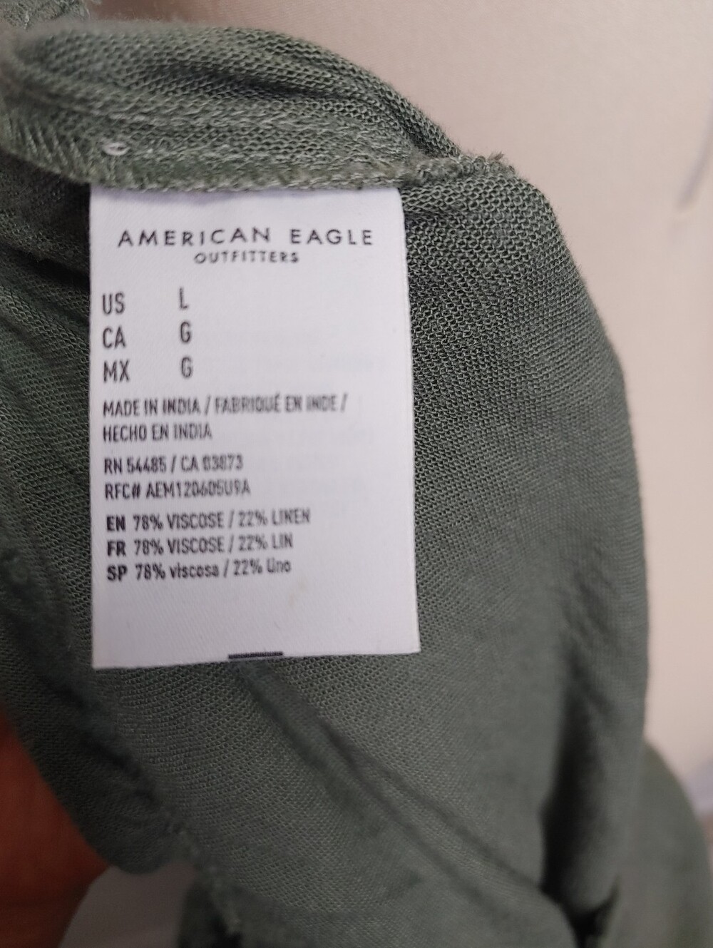 AEO Green One Shoulder Sleeveless Belted Jumpsuit L - Picture 8 of 10
